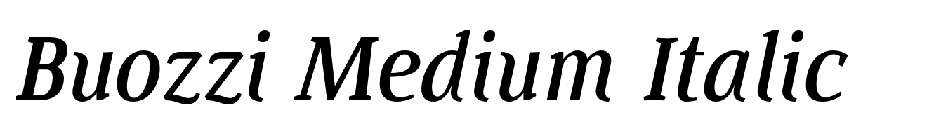 Buozzi Medium Italic